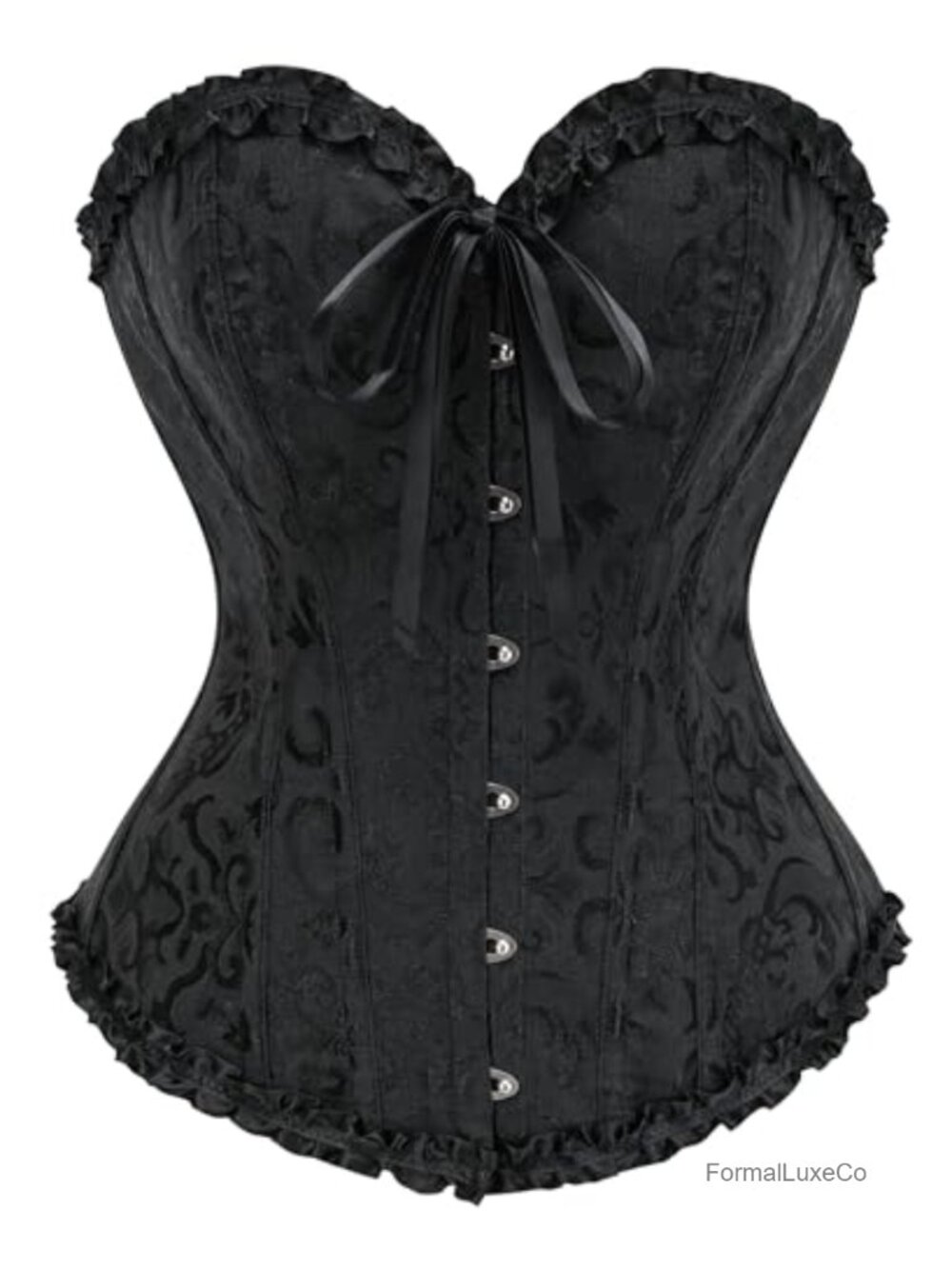 14-Bone Overbust Corset Top Lace Up Bustier Waist Trainer